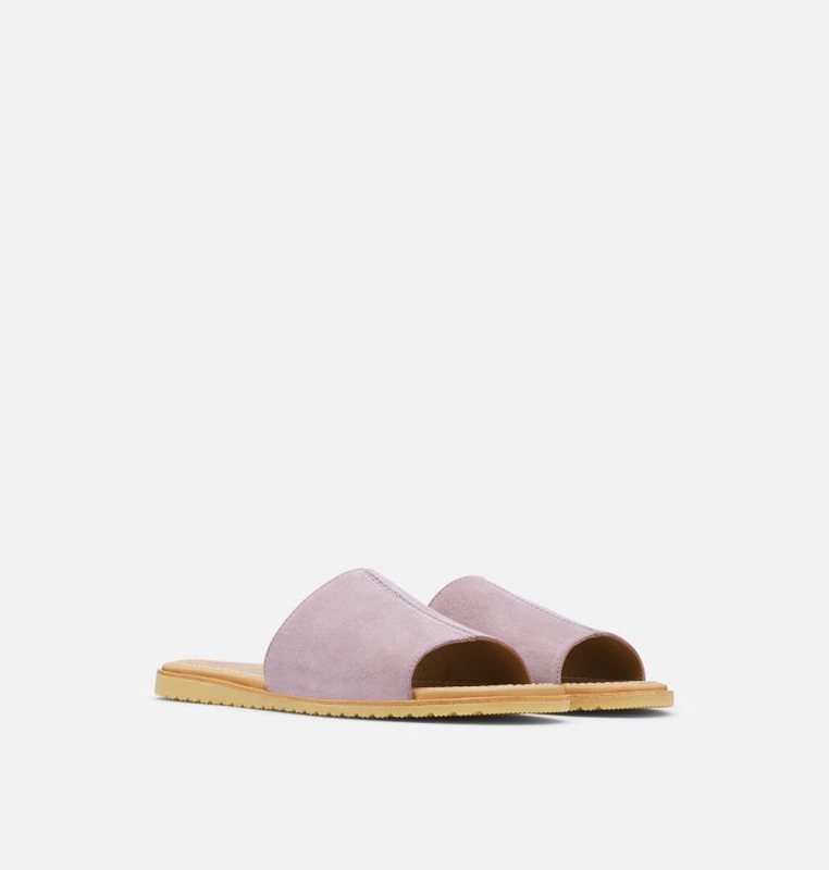 Womens Slides Pink - Sorel Ella™ Block - 053-YKRMSW